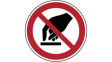 823040 ISO Safety Sign - Do Not Touch, Round, Black / Red on White, Polyester, 1pcs