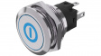 82-6151.1A24.B001 Illuminated Pushbutton, Blue, 1CO, IP65/IP67, Momentary Function