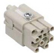 CQF 12 CQ , 12 poles + earth, female insert, for female contacts 10A