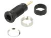 FCR7360B, Гнездо; "банан" 2мм; 10А; 600ВDC; черный; Покрытие: позолота, Cliff