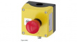 3SU1801-0NH00-4NB2 Emergency Stop Switch Assembly with Label, 2NC, Red / Yellow, 10 A, 500 V, Sprin
