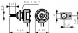 71521 Wirewound Potentiometer, 1 kOhm, PCB Connection Angled