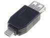 USB-AF/MICROAM, Адаптер; USB 2.0; гнездо USB A, вилка micro USB A; позолота, Goobay