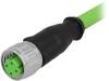 21349300477015 Вилка; M12; PIN:4; "мама"; код D-Ethernet; 1,5м; изоляция: TPU