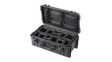RND 600-00312 Watertight Case with Padded Dividers, Organizer and Trolley, 30.16l, 574x361x225mm, Polypropylene (PP), Black
