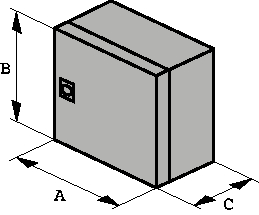 CAB P 1008030, Корпус: настенный; Х:1035мм; Y:835мм; Z:300мм; CAB; полиэфир; серый, Fibox