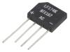 NTE167 Однофазный выпрямительный мост; Urmax:200В; If:2А; Ifsm:60А; THT