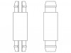 8G802V40523 Дистанц PCB; полиамид 66; Дл: 6,4мм; защелка / защелка; UL94V-2