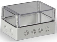 SPCK131810T Cubo S 125 x 175 x 100 мм, 50 мм основание, Pg выбивные отверстие, прозрачная кр
