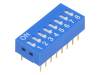 DSR-08, Переключатель: DIP-SWITCH; Кол-во секций:8; ON-OFF; 0,05A/12ВDC, Ninigi