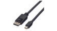 11.44.5637 Video Cable, Green, DisplayPort Plug - Mini DisplayPort Plug, 2560 x 1600, 5m