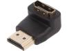 AK-330502-000-S, Адаптер; HDMI гнездо 90°, вилка HDMI; Цвет: черный, ASSMANN