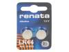 LR44 B2, Батарея: щелочная; 1,5В; LR44,R1154; Кол-во бат:2; O11,6x5,4мм, Renata
