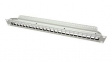 26.11.0359 Patch Panel Frame, CAT5 / CAT6 / CAT6a, 24x RJ45, 19", Grey
