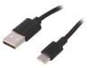 59118 Кабель; USB 2.0,USB 3.1; вилка USB A, вилка USB C; 0,5м; черный