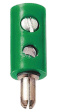 2,6 MM GRN ZWERG-STECKER Штекер кабеля, зеленый