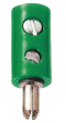 2,6 MM GRN ZWERG-STECKER Cable plug, green