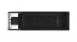 DT70/128GB USB Stick, DataTraveler 70, 128GB, USB 3.2, Black