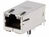 0826-1X1T-GJ-F, Гнездо; RJ45; PIN:8; экранированный, со светодиодом; THT; угловой, BEL FUSE