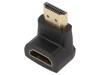 AIOB0 Адаптер; HDMI гнездо 90°,вилка HDMI; Цвет: черный
