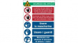 RND 605-00202 COVID-19 Reception, Safety Sign, Italian, 262x371mm, 1pcs