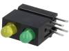 1801.8733, LED; в корпусе; зеленый,желтый; 3мм; Кол-во диод: 2; 2мА; 60°, Mentor
