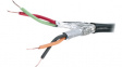 1634A 0101000 [305 м] Data cable Shielded   2 x 2 x0.32 mm2 Copper Bare PE Black