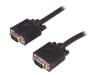27640, Кабель; вилка D-Sub 15pin HD, с обеих сторон; 1,5м; Цвет: черный, QOLTEC