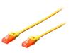 DK-1512-015/Y Patch cord; U/UTP; 5e; многопров; CCA; ПВХ; желтый; 1,5м; 26AWG