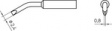 XNT BX Soldering Tip Chisel, bent 30° 2.4 mm