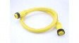 1300120201 Mini-Change C-Size Double-Ended Cordset 12 Poles Male (Straight) to Female (Straight) 16 AWG Yellow TPE 12m