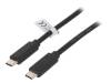 CU0128 Кабель; USB 3.1; с обеих сторон,вилка USB C; 0,5м; черный