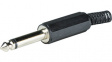 RND 205-00601 Mono Jack Connector  Black, 6.3 mm, Male
