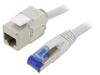 CC5092S Сетевой удлинитель; S/FTP; 6a; многопров; Cu; LSZH; серый; 10м