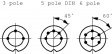 MASEI 5100 S Appliance plug, 5-pin Pole no.=5DIN