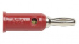 1325-2 Solderless Banana Plug 10 PCS  diam.4mm Red 15A 5kV Nickel-Plated