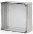 OPCP404018G Cubo O 400 x 400 x 187 мм, глухая стенка, серая крышка, PC, IP 66/67, вкл. рамна