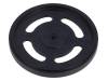 BLACK WHEEL FUTABA SERVO HUB, Колесо; черный; Ось: с насечкой; Кол-во шт: 1; на корпус,винтами, POLOLU
