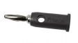BU-P1809-0 Banana Plug, Black, 5A, 2.5kV, Gold over Nickel