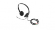 DA-12202 Headset, Stereo, On-Ear, 20kHz, Stereo Jack Plug 3.5 mm, Black