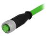 21349300405075 Вилка; M12; PIN: 4; "мама"; код D-Ethernet; 7,5м; изоляция: ПВХ