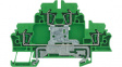 1690000000 ZDK 2.5PE terminal block z series tension clamp, 0.5...2.5 mm2 green / yellow