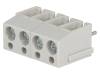 AC300V-04P-5.0-GRAY Клеммник; 5мм; угловой 90°; Контактные группы:4; серый