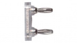 5145 Double Banana Plug Shorting Bar, diam.4mm, Metal, 15A, Nickel-Plated