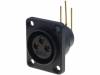 CP30072 Гнездо; XLR; "мама"; PIN:3; угловой 90°; герметичный; THT; позолота