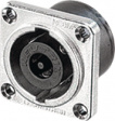 NL8MPR Panel socket Speakon Silver, 8 Poles