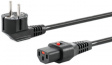 IL13-EU1-H05-3100-200 Кабель; угловая вилка CEE 7/7 (E/F), IEC C13 "мама"; 2м; черный