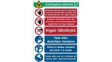 RND 605-00197 COVID-19 Reception, Safety Sign, Norwegian, 262x371mm, 1pcs
