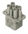 CQF 04/2 CQ , 4 poles + earth, female insert, for female contacts 40A and 10A