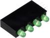 H30D-4GD, LED; в корпусе; Кол-во диод:4; 3мм; THT; зеленый; 20-30мкд; 80°, Lucky Light